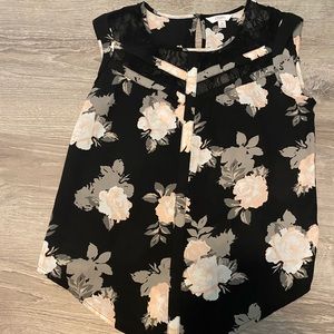 Floral print tank blouse